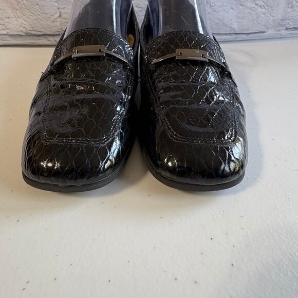 Magdesians California Black Leather Croc Embossed Loafers | Size 9.5N | USA Made - Picture 8 of 15